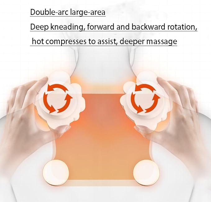 Back Shoulder and Neck Massager with 18 Massage Heads Electric Shoulder Massage for Pain Relief Home Office Multi-Function Electric Massager (Color : Plug-in)