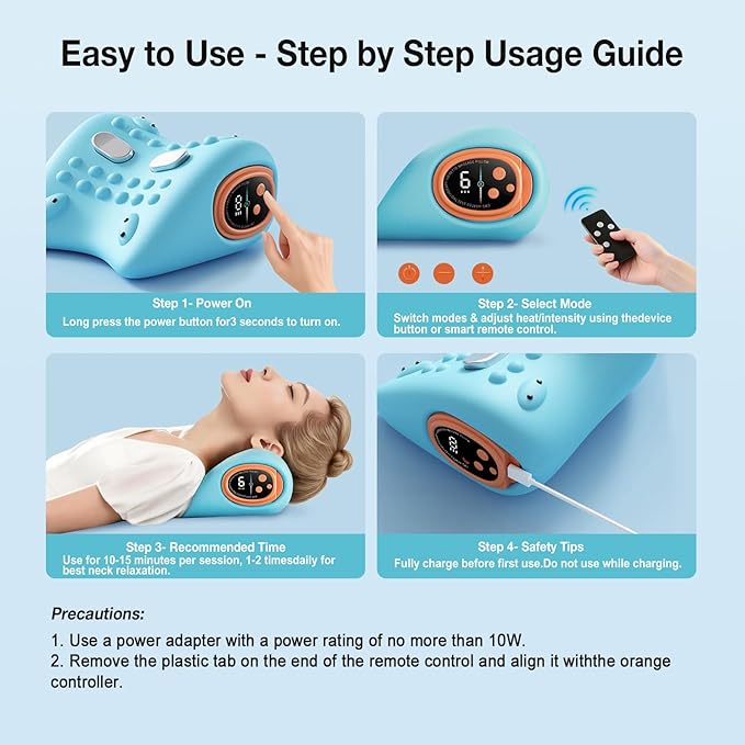 2026 New Upgrade Neck Massager 3-in-1 Heat Pulse &amp Vibration Modes Ergonomic Electric Neck and Shoulder Massager for Pain Relief &amp Relaxation at Home Office Travel