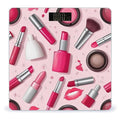 Automatic Switch Digital Bathroom Weighing Scale Smart Scale for Body Weight Modern Lady Girly Cosmetic Perfume Lipstick Pink