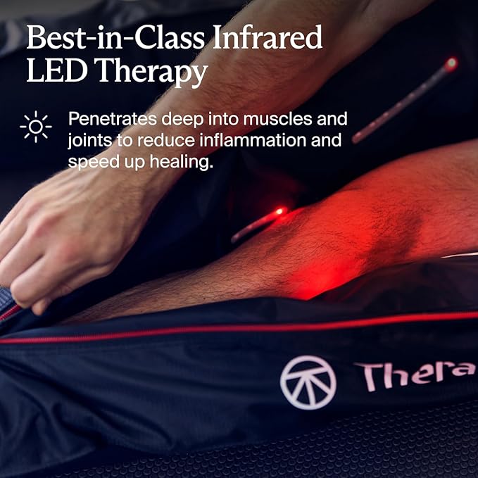 Therabody JetBoots PRO Plus - Wireless Compression Boots with Vibration &amp Light Therapy - Muscle Recovery Pneumatic Leg Compression Sleeve to Recover Faster Relieve Muscle &amp Joint Pain (Shor