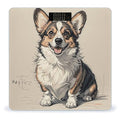 Hand Drawn Sketch Corgi Scale for Body Weight Accurate Digital Bathroom Scale Toughened Glass High Precision Scales Smart Weight Scales with Large LCD Backlight Display Weighing Machine