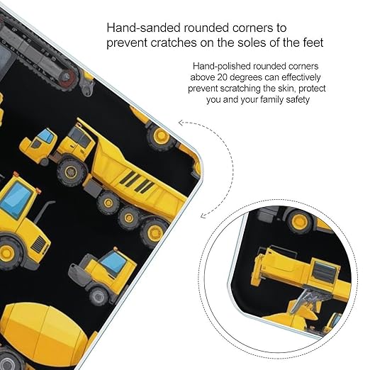 Women's Digital Bathroom Weighing Scale Automatic Switch Energy Saving Scale Smart Scale for Body Weight Cool Black Yellow Buldozer Excavator Construct Machines