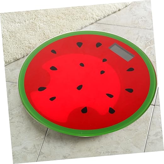 Cartoon Watermelon Digital Weight Scale Tempered Bathroom Scale for Household Use Accurate Body Weight Measurement Cute Design for Fitness Tracking
