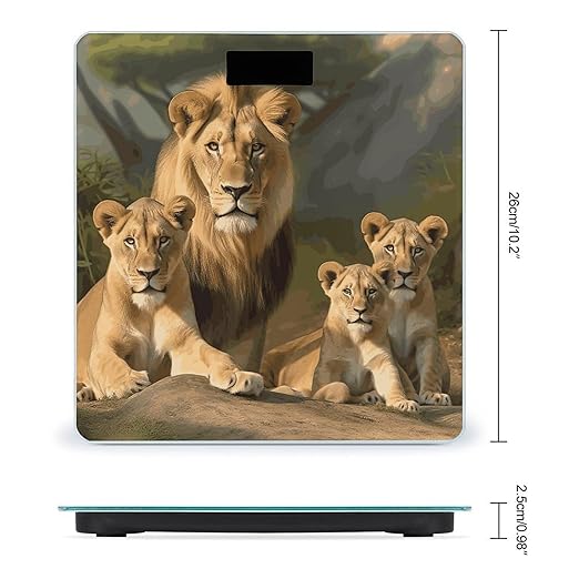 Lion Family Smart Scale for Body Weight Accurate Bathroom Scale with LED Display Digital Weight Scales Weighing Machine High Precision Scales for Bath Home