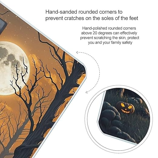 Spooky Halloween Scale for Body Weight Highly Accurate Digital Bathroom Body Scale Digital Bathroom Scales for People Anti-Slip Large LCD Display Smart Scales