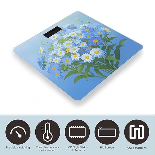 Do Not Forget Me Scale for Body Weight Accurate Digital Bathroom Scale Toughened Glass High Precision Scales Smart Weight Scales with Large LCD Backlight Display Weighing Machine