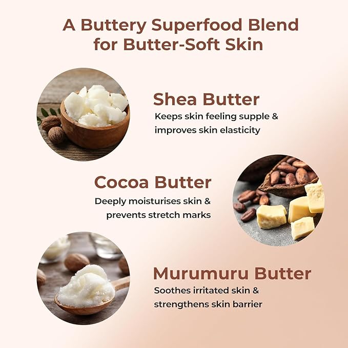 N.a.t.u.r.a.l.i | Deep Moisturising Body Wash | Shea Butter Cocoa Butter and Murumuru Butter | Gently Cleanses Deeply Hydrates and Nourishes Skin for unisex 200ml.