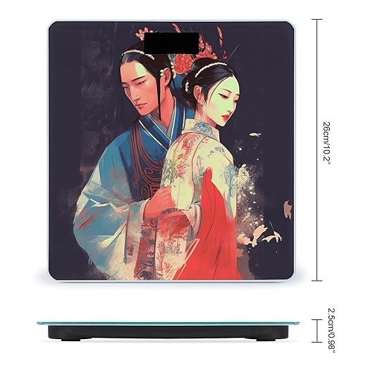 Opera Style Pictures Scale for Body Weight Precision Bathroom Weighing Scales with Back Lit LCD Display Sturdy Tempered Glass Body Weight Scales Digital Bathroom Scale 400lb