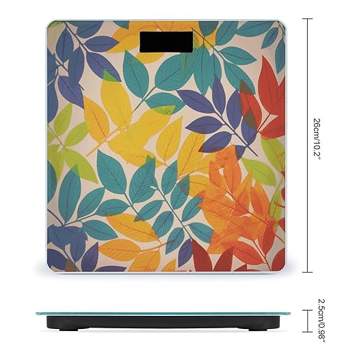 Multicolor Leaves Scale for Body Weight Digital Bathroom Scale Accurate Smart Weight Scales with Large Display Weighing Machine High Precision Scales