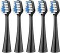 Replacement Toothbrush Heads ForCompatible for Waterpik Electric Adult Oral Hygiene Clean Dental Center Bristle Soft Nozzles(5pcs Black Blue)