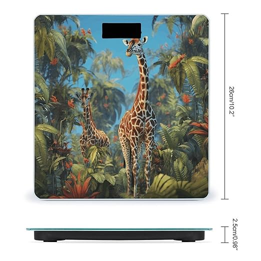 Jungle Giraffe Smart Scale for Body Weight Accurate Bathroom Scale with LED Display Digital Weight Scales Weighing Machine High Precision Scales for Bath Home