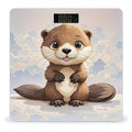 Cute Brown Otters Scale for Body Weight Smart Scales Digital Bathroom Scale High Precision Weighing Scales with Large Display Weighing Machine for People