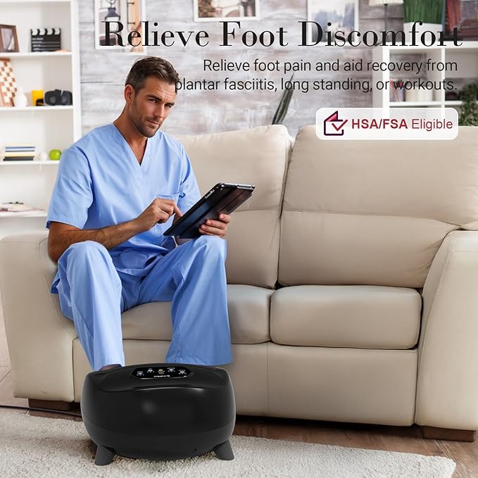 Foot Massager with Heat FSA Eligible HSA Store Upgraded Full Foot Shiatsu Massage for Neuropathy Remote Control Multi-Level Settings Feet Massager for Plantar Fasciitis Gifts for Men Women