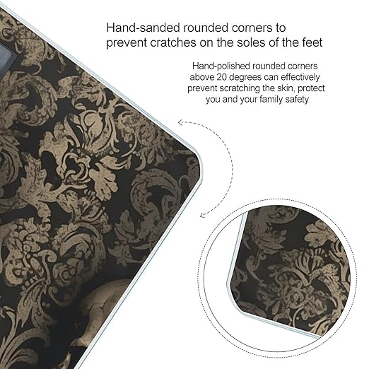Gothic Wallpaper Skull Scale for Body Weight Accurate Digital Bathroom Scale Toughened Glass High Precision Scales Smart Weight Scales with Large LCD Backlight Display Weighing Machine