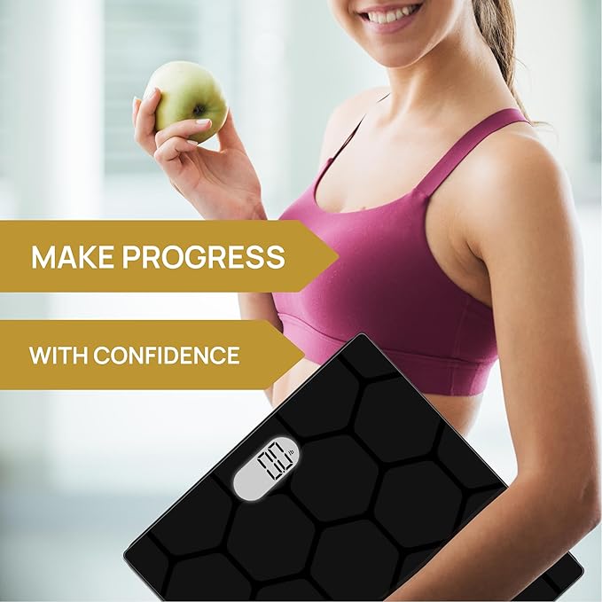 INEVIFIT Bathroom Scale Highly Accurate Digital Bathroom Body Scale Measures Weight up to 400 lbs. Includes Batteries