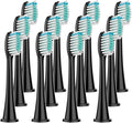 Compatible for 8/12/16PCS Replacement Toothbrush Brush Heads(12pcs Black)