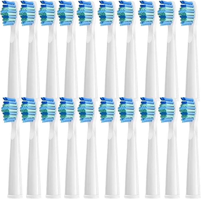 4 Pcs Electric Toothbrush Heads Compatible with Fairywill D7/D8/FW507/FW508/FW551/917/959/SG-E9(20pcs White)