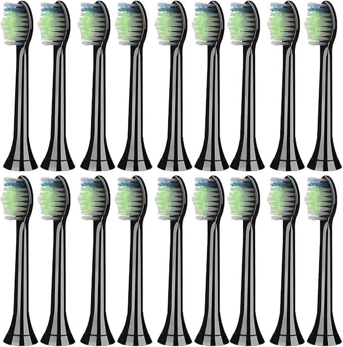 4pcs Replacement Brush HeadCompatible for PH Sonic Care Diamondclean Electric Toothbrush(18 Black)