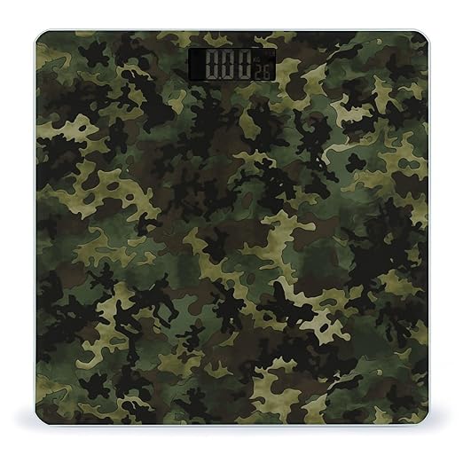 Camouflage Pattern Scale for Body Weight Digital Bathroom Scale Accurate Smart Weight Scales with Large Display Weighing Machine High Precision Scales