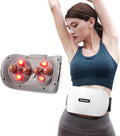 Bian-Stone Abdominal Massager with Heat - Dual Disc Electric Belly Fat Machine for Period Pain &amp Bloating Relief Stomach Massager to Aid Digestion &amp Gas Constipation Comfort