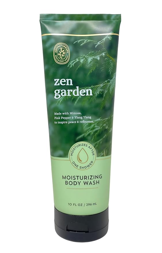 Bath &amp Body Works Aromatherapy Zen Garden Moisturizing Body Wash and Essential Oil Mist with an Aloe Vera Sample Soap