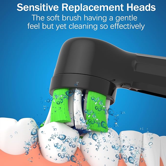 8 Pack iO Replacement Heads Compatible with Oral B iO Electric Toothbrush Toothbrush Head for Oral b iO 2 3 4 5 6 7 8 9 10 (4 Black 4 White)