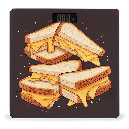 Cheese Sandwiches Smart Scale for Body Weight Accurate Bathroom Scale with LED Display Digital Weight Scales Weighing Machine High Precision Scales for Bath Home