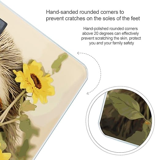 Sloth Sunflower Scale for Body Weight Digital Bathroom Scale Accurate Smart Weight Scales with Large Display Weighing Machine High Precision Scales