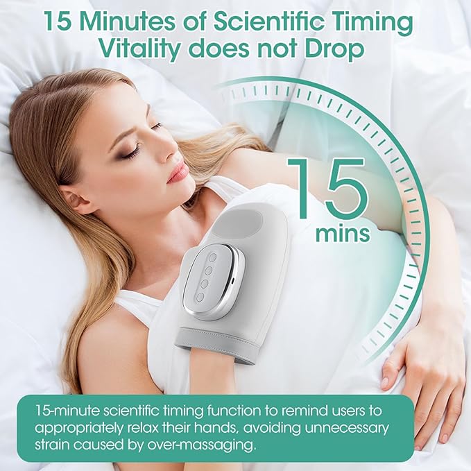 Hand Massager Cordless Massagers with Heat and Compression for Arthritis Carpal Tunnel Relief 3 Massage Modes 3 Heating Levels 5 Intensities Portable Electric Massagers Ideal Gifts for Women Men