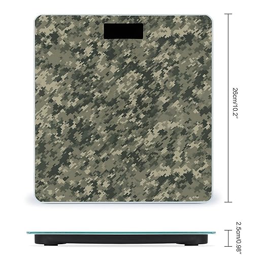 Military Woods Camouflage Scale for Body Weight Digital Bathroom Scale Accurate Smart Weight Scales with Large Display Weighing Machine High Precision Scales