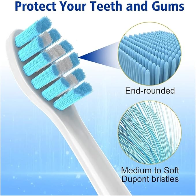 Replacement Toothbrush HeadsCompatibility for Phlps Care Brush Head(8pcs Green)
