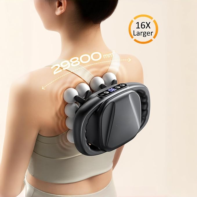 Mini 16 Head Massage Gun Set Mini 16-Drive 8-Head Massage Gun Deep Tissue with 30 Levels &amp 3 Modes for Thighs Arms Waist Back