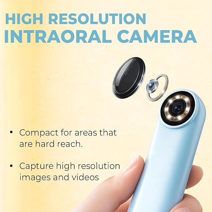 Arly Cam-Brush 2 - Wireless Intraoral Camera &amp Sonic Electric Toothbrush for Kids - Light Blue