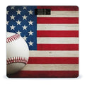 Digital Bathroom Weighing Scale Energy Saving Scale Smart Scale for Body Weight Baseball Rustic Wooden American Flag