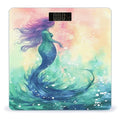 Beautiful Mermaid Tail Bathroom Scale Large LCD Backlight Display Digital Scale Rounded Corners Body Scales Automatic Power On/Off Bathroom Scales for Home Bedrooms