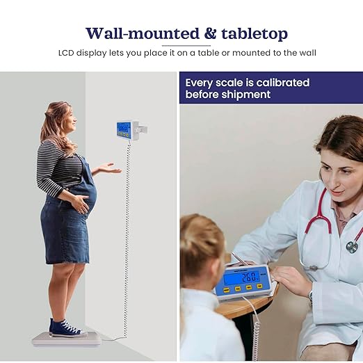 Medical Grade Scale - Scale for Body Weight with Digital Display - 660 lb Home Gym Office Professional Physician Scale High Capacity Wrestling Scale for Body Weight