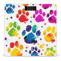Digital Bathroom Scale for Body Weight Scale with Bright LCD Display High Accuracy Step-On Technology Auto On/Off Colorful Dog Paw Print Digital Scales 400 Lbs /180kg