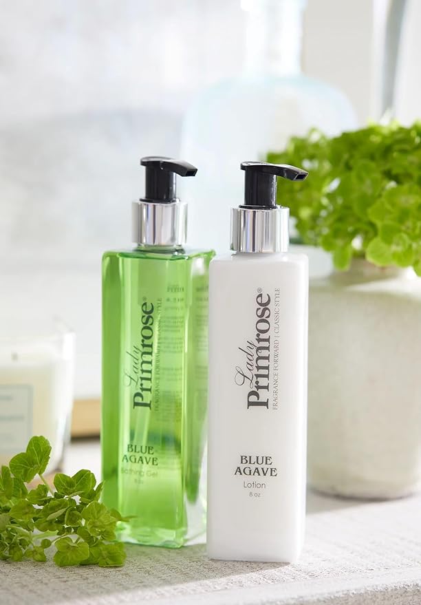 Lady Primrose Blue Agave Bath and Shower Gel 8 Fluid Ounces Green