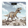 Dinosaur Walking Dinosaur Walking Bathroom Scale Automatic Power On/Off Body Scales LCD Backlight Display Square Digital Scale Rounded Corners Bathroom Scales for Home Bedrooms
