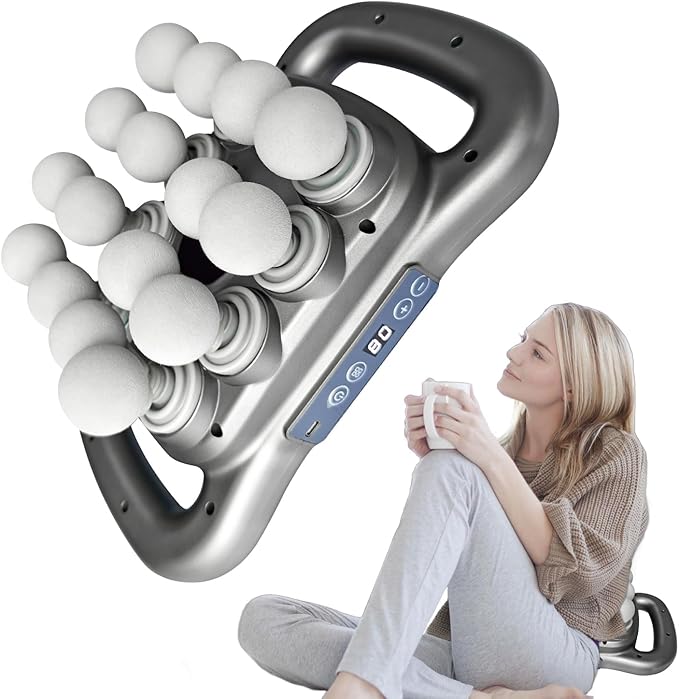 Massage Gun Deep Tissue with 16 Heads 9 Modes &amp 9 Levels – Full Body Muscle Massager for Fascia Electric Percussion Massager Gun for Muscles