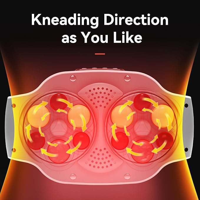Dual Disc Abdominal Massager Professional Hands-Free Belly Massager Machine with Heat for Digestion Aid Relieve Bloating Constipation Stomach Fat &amp Period Cramps