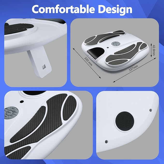 Electric Foot Massager for Neuropathy - Rechargeable EMS Foot Health Plate Machine with TENS Unit Muscle Stimulator for Plantar Fasciitis Pain Relief 15 Modes for Office Home Use Gift for Mom Dad