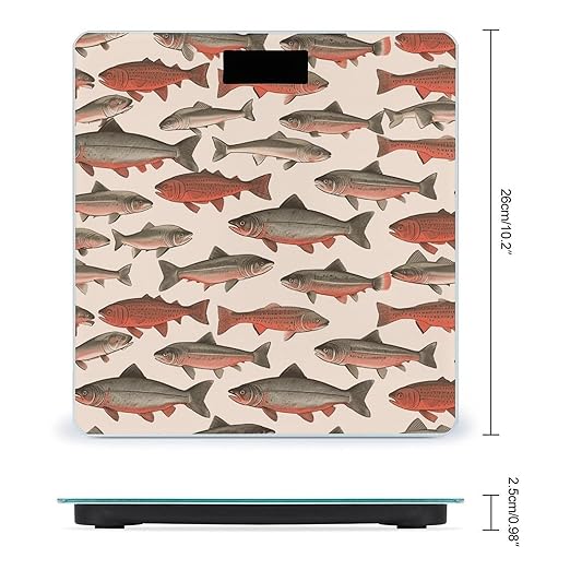 Salmon Bathroom Scale Rounded Smart Scale for Body Weight Automatic Power On/Off Weight Scales Accurate Bathroom Digital Scales for Pet Home Bedroom Kitchen