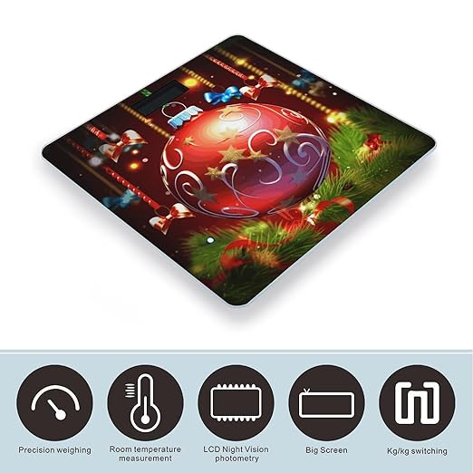 Xmas Ball Scale for Body Weight Smart Scales Digital Bathroom Scale High Precision Weighing Scales with Large Display Weighing Machine for People