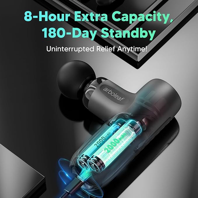 arboleaf Mini Massage Gun Deep Tissue Percussion Muscle Massager for Back Pain Relief Portable Small Travel Size Quiet Massager Gifts for Woman Man