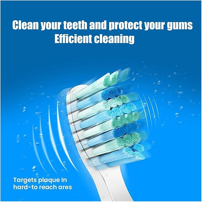 10 Pcs/Pack Replacement Brush HeadsCompatible for Toothbrush Bristle Refill Efficient Tooth Cleaning(10pcs White)