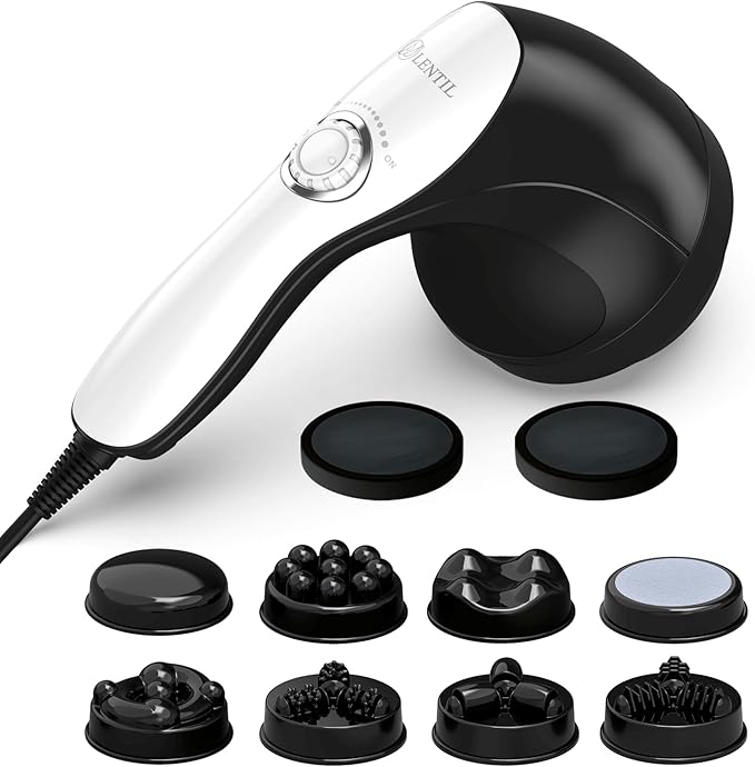 Cellulite Massager Handheld Body Sculpting Machine Massage Lymphatic Stomach Abdomen Arm Belly Fat with 8 Massage HeadsSuitable in Gym Office Home Travel Ideal Gifts for Women Man