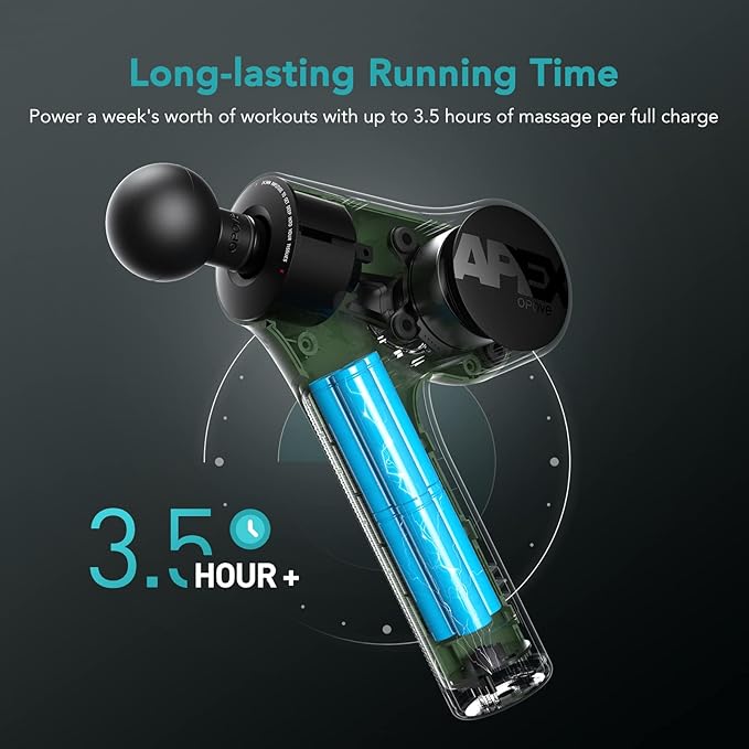 Opove Massage Gun Fascia Percussive Muscle Massager 14.5mm for Back Pain Relief Workout Recovery in Gym Home Office Daily Massage Ergonomic for Effortless to Use Apex Green
