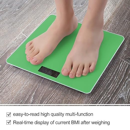 Energy Saving Scale Bathroom Weighing Scale Smart Scale for Body Weight Digital Green