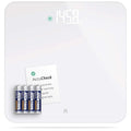Greater Goods AccuCheck Digital Scale for Body Weight - Accurate Digital Bathroom Scale with High-Precision Sensors Large Easy-to-Read Backlit Display 400 lb Capacity Auto Step-On (White)